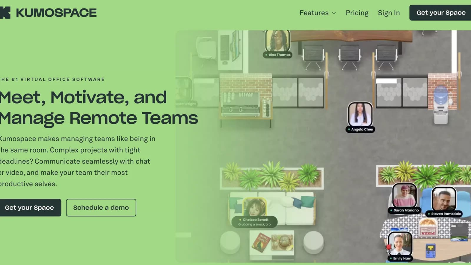 Kumospace — virtual office with spatial audio
